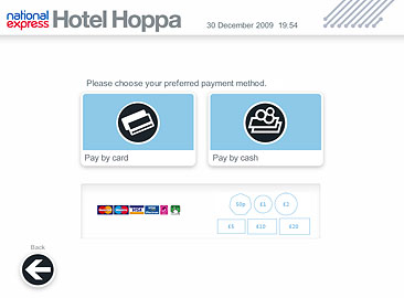 National Express "Hoppa" Kiosk Screen